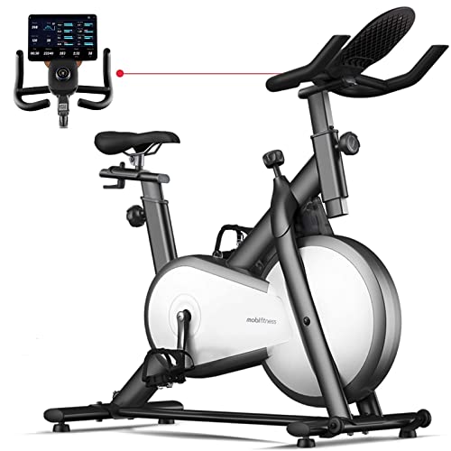 mobifitness Exercise Bike for Home I Indoor Stationary Bluetooth Bike for Home use with Magnetic Resistance, Turbo Workout Bike, 330lbs Weight Capacity with iPad Holder for Exercise