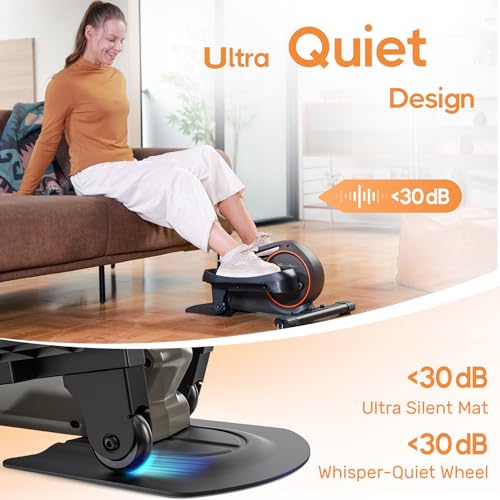 Niceday 2-in-1 Under Desk Elliptical, Ellipse Leg Exerciser with Seated/Stand Use, Manual, Quiet, Adjustable Resistance, Foot Pedal Exerciser, Ideal for Seniors.