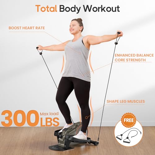 Niceday 2-in-1 Under Desk Elliptical, Ellipse Leg Exerciser with Seated/Stand Use, Manual, Quiet, Adjustable Resistance, Foot Pedal Exerciser, Ideal for Seniors.