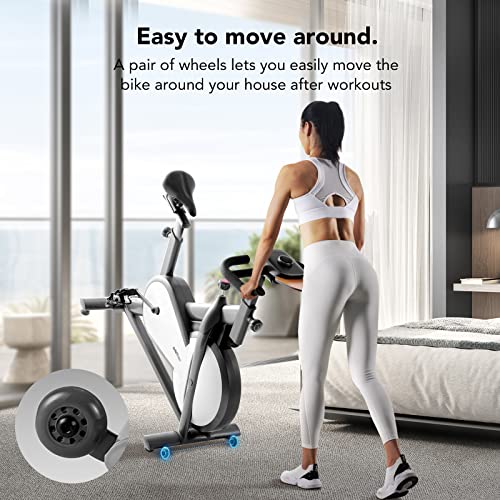 mobifitness Exercise Bike for Home I Indoor Stationary Bluetooth Bike for Home use with Magnetic Resistance, Turbo Workout Bike, 330lbs Weight Capacity with iPad Holder for Exercise