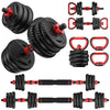 Trakmaxi Adjustable Dumbbell Set 20LBS/35LBS/55LB/70LBS Free Weights Dumbbells, 4 in 1 Weight Set, Dumbbell, Barbell, Kettlebell, Push-up, Home Gym Fitness Workout Equipment for Men Women(70LBS)