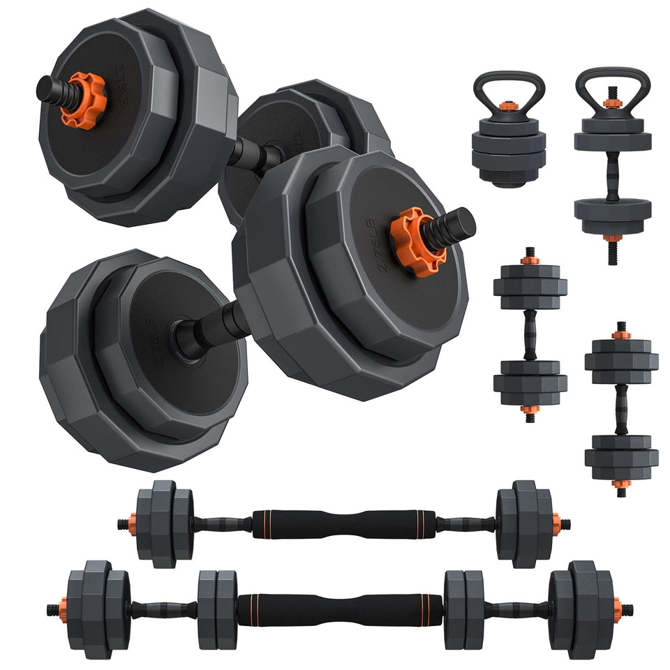 Lusper Adjustable Weights Dumbbells Set, 44lbs Free Weights with 3 Modes, Weights Set Fitness Exercise, Home Gym Workouts for Men and Women