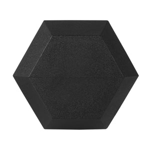 Signature Fitness Rubber Encased Hex Dumbbell, 50LB Single