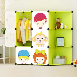 Cartoon Plastic Assembly Simple Wardrobe Lockers - KickersPlanet