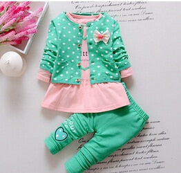 Kids Spring Baby Girls Clothing Sets Wave Point - KickersPlanet