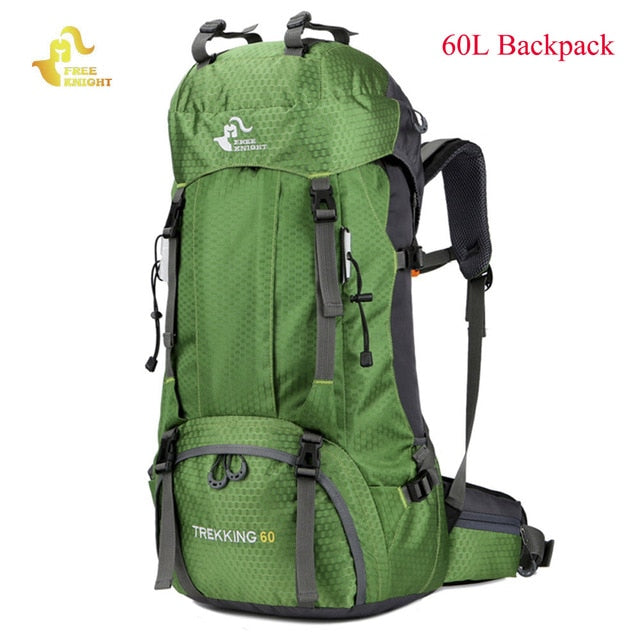 60L Waterproof Climbing Hiking Backpack Rain Cover Bag - KickersPlanet