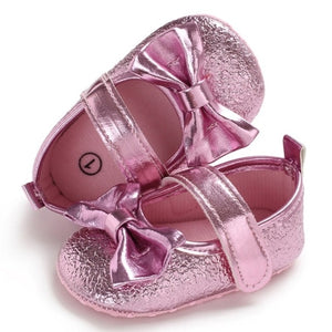 Newborn Baby Girls PU Leather MAGIC TAPE Soft Sole Shoes - KickersPlanet