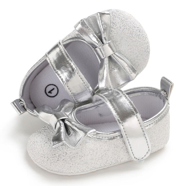 Newborn Baby Girls PU Leather MAGIC TAPE Soft Sole Shoes - KickersPlanet