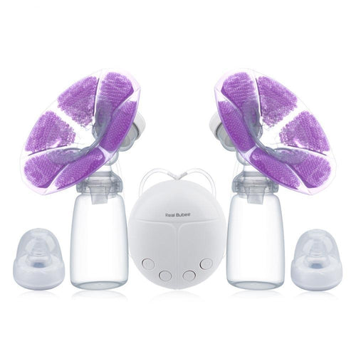 Real Bubee Single/Double Electric Breast Pump With Milk Bottle - KickersPlanet