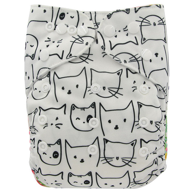 Washable Couches Baby Diaper Cover Wrap Cartoon Print Diapers - KickersPlanet