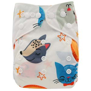 Washable Couches Baby Diaper Cover Wrap Cartoon Print Diapers - KickersPlanet