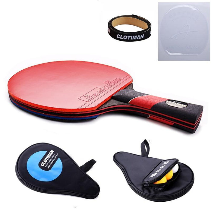 Carbon Bat Table Tennis Racket With Rubber Pingpong Paddle - KickersPlanet