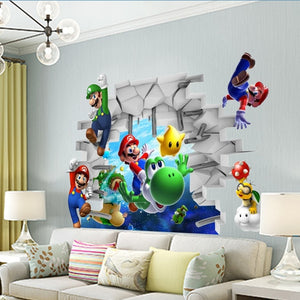 Super Mario Wall Stickers For Kids Room Decoration Cartoon Game - KickersPlanet